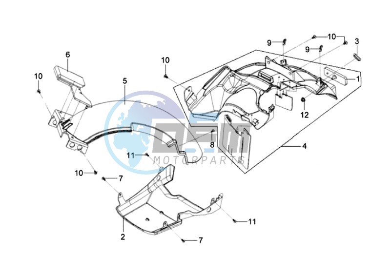 REAR FENDER - INNER SHIELD - UNDERTAIL