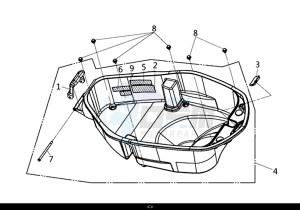 HD 300I ABS (LS30W1-EU) (L9-M0) drawing LUGGAGE BOX ASSY