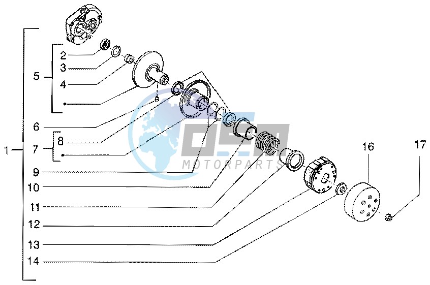 Driven pulley