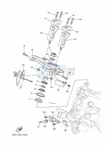 TRACER 900 GT MTT850D (B1J8) drawing STEERING