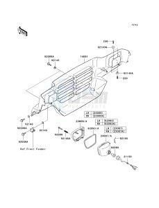 KAF 950 B [MULE 3010 DIESEL 4X4] (B1) [MULE 3010 DIESEL 4X4] drawing HEADLIGHT-- S- -