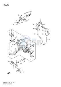 VZ800 (E3-E28) MARAUDER drawing THROTTLE BODY (VZ800L1 E28)