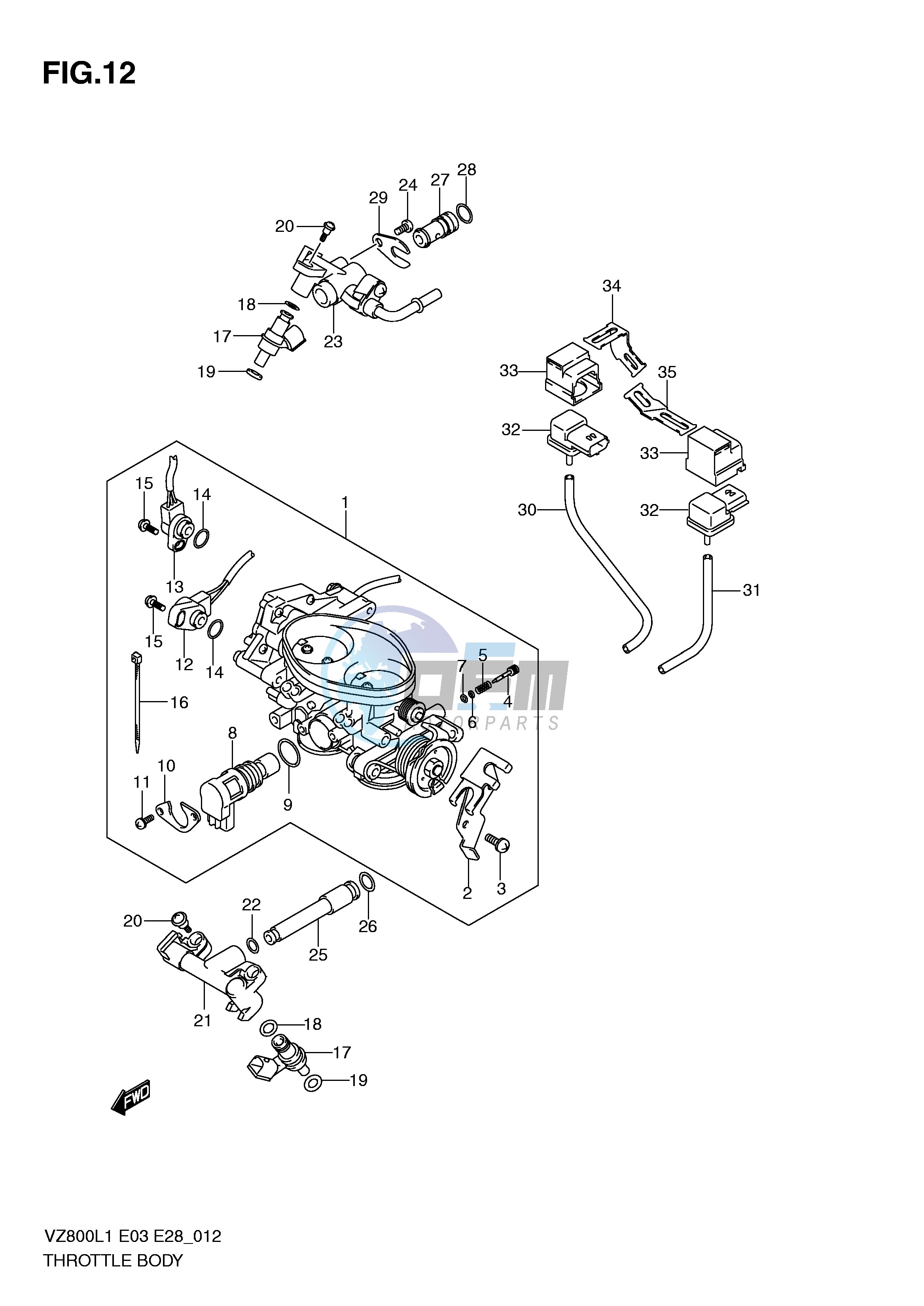 THROTTLE BODY (VZ800L1 E28)