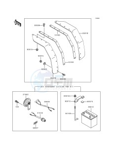 KAF 300 A [MULE 500] (A1) [MULE 500] drawing OPTIONAL PARTS-- FRONT- -