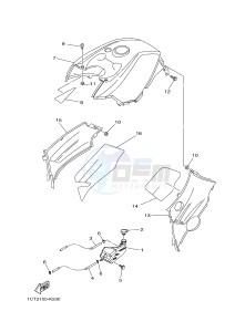 YFM450FWAD YFM45FGPHD GRIZZLY 450 IRS (1CTX 1CTY) drawing SIDE COVER