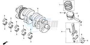 CB750F2 SEVEN FIFTY drawing CRANKSHAFT/PISTON