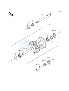 KX 125 J [KX125] (J1) [KX125] drawing FRONT HUB