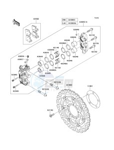 ZR 1000 B [Z1000] (7F-8F) 0B8F drawing FRONT BRAKE