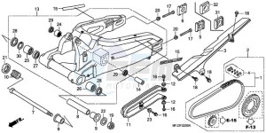 CBR600RRA BR - (BR) drawing SWINGARM