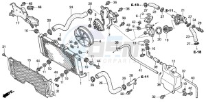 CB1300A CB1300SUPER FOUR drawing RADIATOR (CB1300/F/F1/S)