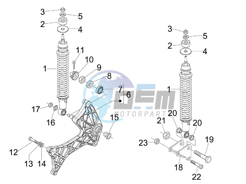 Rear suspension - Shock absorber - s