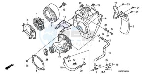 CRF150R9 Australia - (U) drawing AIR CLEANER