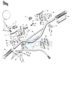 F9 A (-A) 350 drawing HANDLEBAR -- 72-73 F9_F9-A 350- -