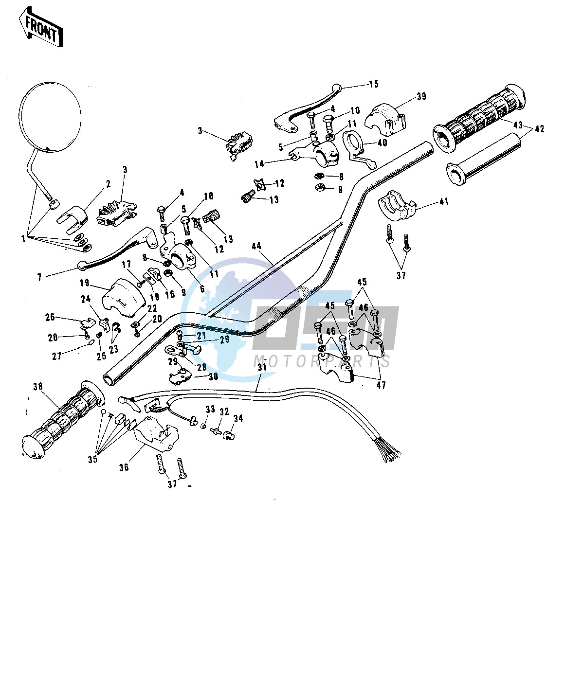 HANDLEBAR -- 72-73 F9_F9-A 350- -