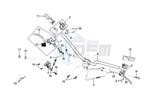 MIO 50 SPORT 45KMH drawing HANDLEBAR / BRAKE LEVERS CPL  L /R