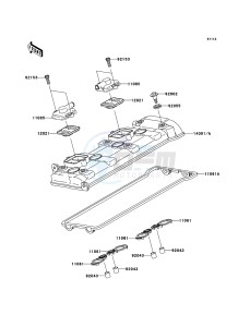 NINJA ZX-10R ZX1000D6F FR GB XX (EU ME A(FRICA) drawing Cylinder Head Cover