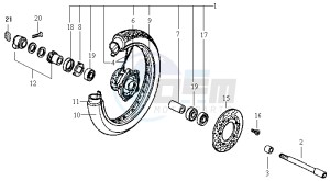 HUSKY 125 drawing FRONT WHEEL