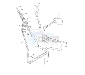 XJR 1300 drawing STEERING HANDLE AND CABLE