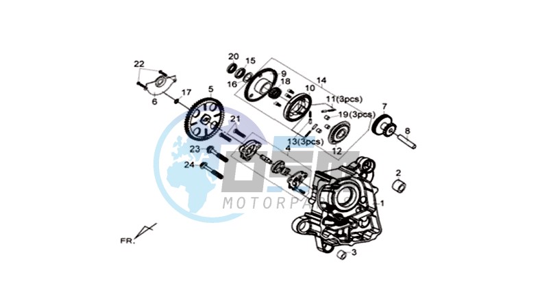 CRANKCASE RIGHT / OILPUMP