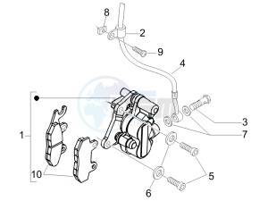 Fly 50 2t drawing Brakes hose  - Calipers