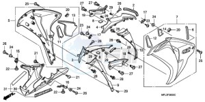 CBR1000RAA F / ABS CMF drawing MIDDLE COWL