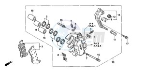 NT700VA drawing L. FRONT BRAKE CALIPER