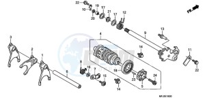 CBR600RRA Australia - (U / 2U) drawing GEARSHIFT DRUM