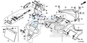 CBR600RRD CBR600RR UK - (E) drawing REAR FENDER/LICENSE LIGHT