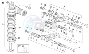 RXV-SXV 450-550 Vdb-Merriman drawing Rear Shock absorber