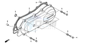 SJ50 BALI drawing LEFT CRANKCASE COVER