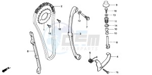 NX125 drawing CAM CHAIN/TENSIONER