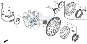 VT600CD2 drawing PULSE GENERATOR/ STARTING CLUTCH