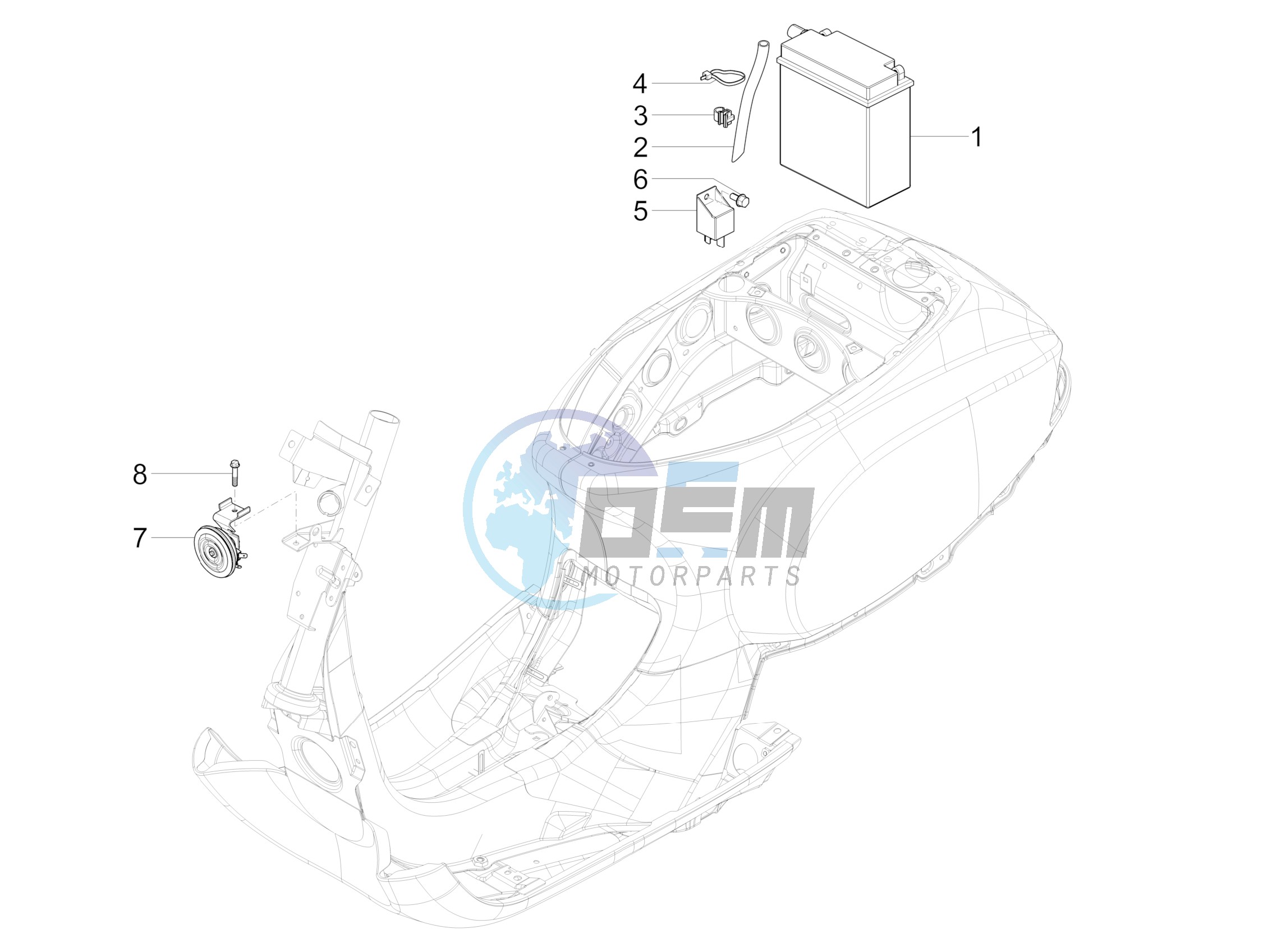 Remote control switches - Battery - Horn