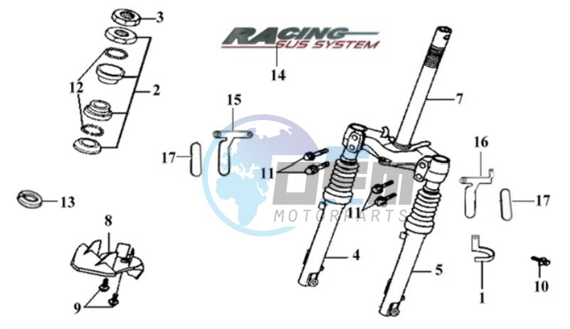 FRONT FORK/ STEERING HEAD BEARING