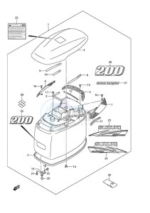 DF 200 drawing Engine Cover