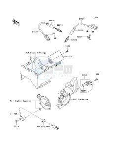 KRF 750 B [TERYX 750 4X4] (B8F) B8F drawing IGNITION SYSTEM