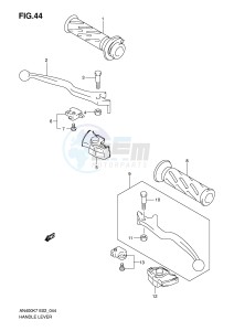 AN400 (E2) Burgman drawing HANDLE LEVER