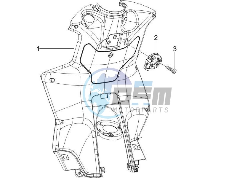 Front glove-box - Knee-guard panel