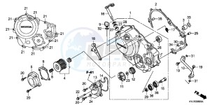 CBR250RD CBR250R 2E - (2E) drawing RIGHT CRANKCASE COVER