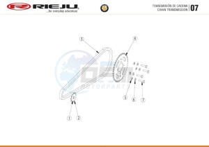 BYE-BIKE-25-KM-H-EURO4-HOLLAND-BLACK drawing CHAIN TRANSMISSION