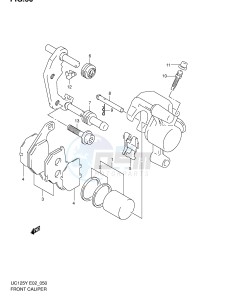 UC125 (E2) drawing FRONT CALIPER