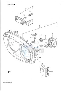 GSX-R1100 (E1) drawing HEADLAMP (MODEL N)