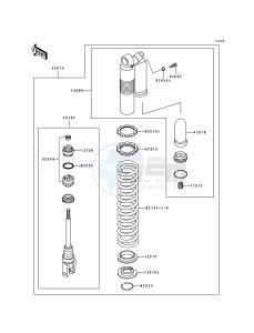 KX 125 J [KX125] (J1) [KX125] drawing SHOCK ABSORBER