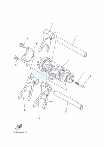 MT-07 ABS MTN690-A (B4C9) drawing SHIFT CAM & FORK