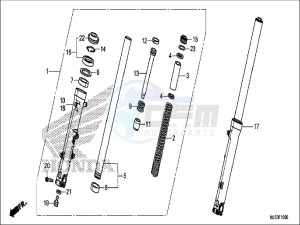 NC750JH Europe Direct - (ED) drawing FRONT FORK