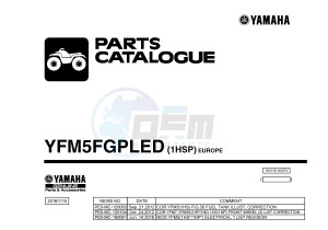 YFM550FWAD YFM5FGPLED GRIZZLY 550 EPS HUNTER (1HSP) drawing .1-Front-Page