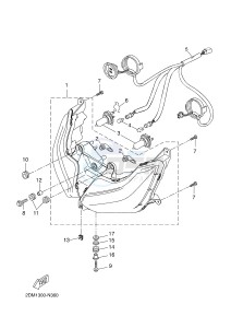 YP250R X-MAX 250 (2DL1 2DL1 2DL1 2DL1) drawing HEADLIGHT