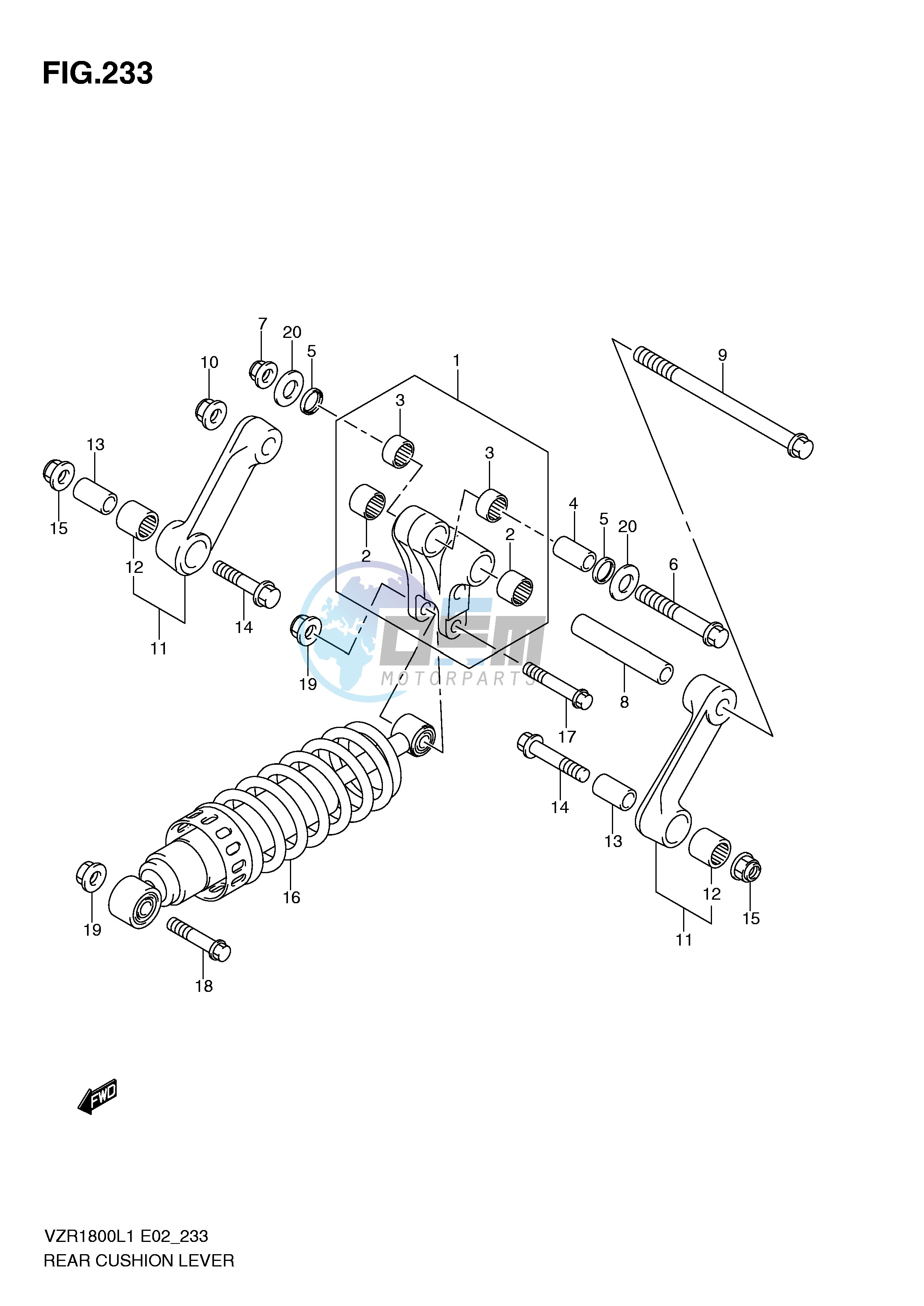 REAR CUSHION LEVER