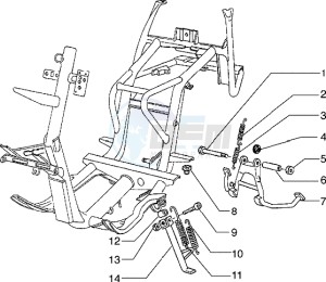 Hexagon 125 EXS1T 125cc drawing Central stand - side stand