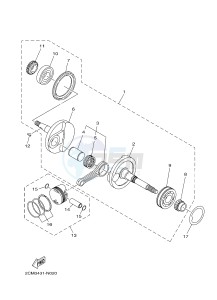 MW125 MW-125 TRICITY TRICITY 125 (2CM1 2CM5) drawing CRANKSHAFT & PISTON